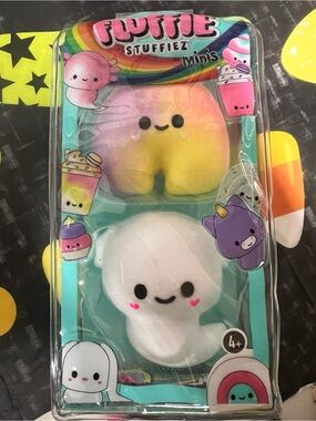Fluffie Stuffiez Minis Rainbow Yellow & White Plush Duo